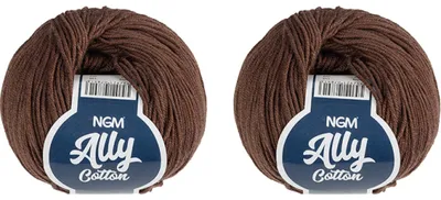 Obrázok produktu pre SET 2ks - Priadza ALLY bavlna - 50g / 140 m - hnedá