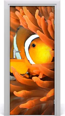 Produktbild von Tulup Türaufkleber 85x205 cm Dekorative Aufkleber Selbstklebend Wasserdichte Tapete Abnehmbar Schlafzimmer Wohnzimmer Wohnkultur - Klebstoff Nauti Fisch