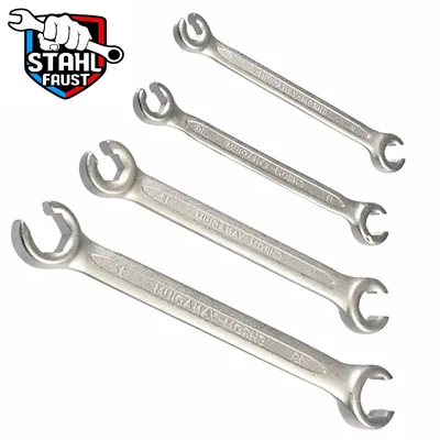 Produktbild von Bremsleitungsschlüssel Offene Ringschlüssel Satz 8 bis19 mm, 4-tlg.