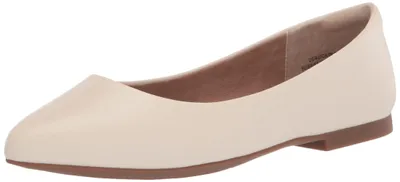 Productafbeelding van A. Essentials: Dames ballerina'schoenen met spitse neus, ivoorkleur, maat 40 (breed)