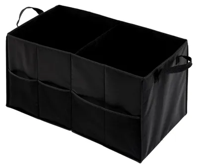 Produktbild von Zusammenklappbarer Kofferraum-Organizer, Stoff, Schwarz, 33,02 x 34,92 x 2,54 cm