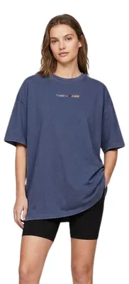 Produktbild von Tommy Jeans Damen-T-Shirt in Übergröße mit Logo S