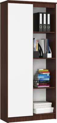 Produktbild von AKORD Furniture Factory RP0PREGVENBIA004, Weiß, Wenge, 8 Regale, Matt, 16 mm, 350 mm, 800 mm