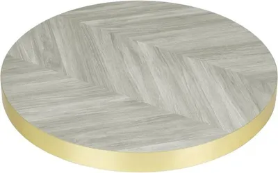 Obrázek produktu pro Bolero, předvrtaná kulatá deska stolu v chevronovém designu, 600 mm