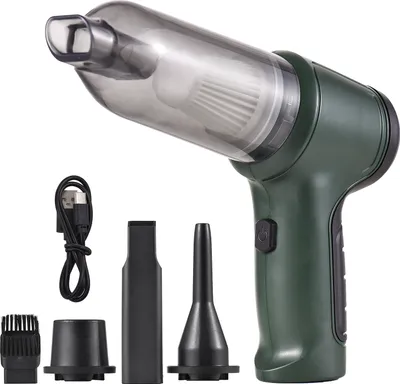 Produktbild von Tragbarer Auto-Staubsauger, kabelloser Handreiniger, tragbarer Mini-Luftreiniger und Handpumpe mit 9000 Pa starker Saugkraft, USB-Aufladung fuer die Reinigung von Tierhaaren, Staub, Kies, Heimbuero