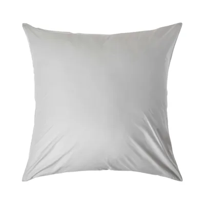 Produktbild von HOMESCAPES Kopfkissenbezug Fadendichte 200 Silber Grau, 80 x 80 cm