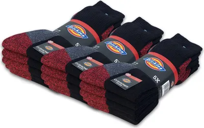 Produktbild von 15 Paar Dickies® CUSHIONED CREW Work Socks Herren Arbeitssocken Business Socken Strümpfe in Schwarz und Größe 43-46