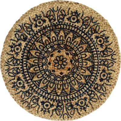 Produktbild von vidaXL Tischsets 4 Stk. Dunkelblau 38 cm Rund Jute