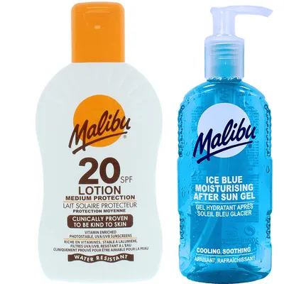 Zdjęcie produktu dla Malibu Wodoodporny Balsam SPF20 200ml + Żel Po Opalaniu 200ml