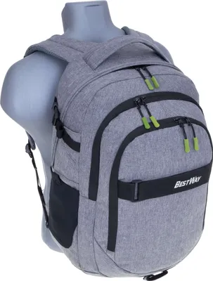 Produktbild von Schulrucksack Jungen 3 Teile Set Bestway Evolution Packer Schulmappe Rucksack Schultasche Tasche 40177-1701 Sportbeutel, Mäppchen Two Tone Grey Grau +rsm