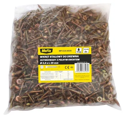 Produktbild von Gelb Verzinkt Holzschraube 3,0*25Mm - 5 Kg - Mf-510-3025