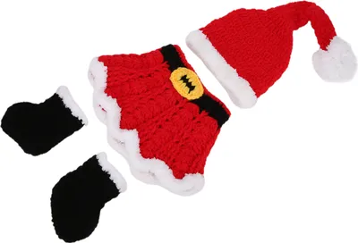 Produktbild von Baby-Häkel-Weihnachtskleidung,Baby-Häkel-Weihnachtsmütze,Kleinkind-Häkelmütze,Baby-Fotorequisite,Baby-Häkel-Strick,Neugeborenen-Fotorequisite