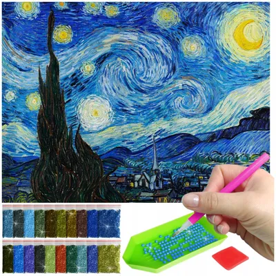 Produktbild von ARTULIO Diamond Painting Gwieździsta Noc 5D Leinwand Set