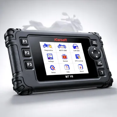 Produktbild von OBD2 Diagnosegerät Scanner iCarsoft MT V6 kompatibel mit Honda Motorräder inkl. Adapter & e Updates