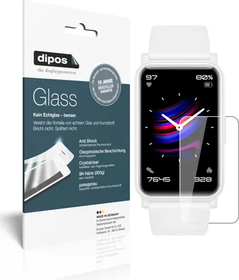 Produktbild von 2x Schutzfolie für Honor Watch ES - Anti-Shock 9H Folie dipos Glass Kunststoffglas