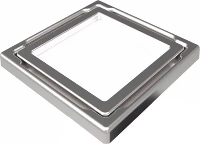 Produktbild von Duschrinne Edelstahl Bodenablauf Ablaufrinne Duschablau Bad 110x110mm Weiss