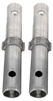 Produktbild von 2 Stück Gerüstkupplungsbolzen mit Kragen verzinkt Ø34mm verstärkt Federhalter Sicherungsstift für den Gerüstbau