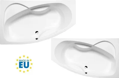 Immagine prodotto di Vasca da bagno salvaspazio MAMBA 170 x 100 x 44 cm, sinistra, bianco