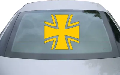 Produktbild von Indigos UG - Aufkleber Heckscheibe & Motorklappe DE2644 - gold - 600x598 mm - Bundeswehr - Auto Scheiben Fenster Heckklappe Tuning Racing JDM - Die cut