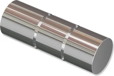 Produktbild von Interdeco Endstücke Rillenzylinder für Gardinenstangen 20 mm Ø, Chrom, Modell Elanto (Packung 2 Stück)