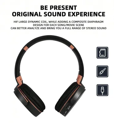 Produktbild von Bluetooth Kopfhörer Over Ear mit Noise Cancelling und Mikrofon Faltbares Headset Kabellos HiFi Stereo Sound für Handy PC Laptop Büro Zuhause und Reisen
