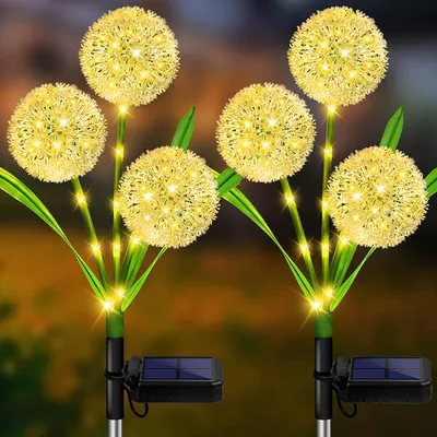 Produktbild von ANTCOOL Solar Außenleuchte Dekoration, 2 Stück 36 LED Solar Gartenleuchten, 2 Modi, IP65 wasserdicht Solar Außenleuchte für Garten, Hof Dekoration (Warmweiß)