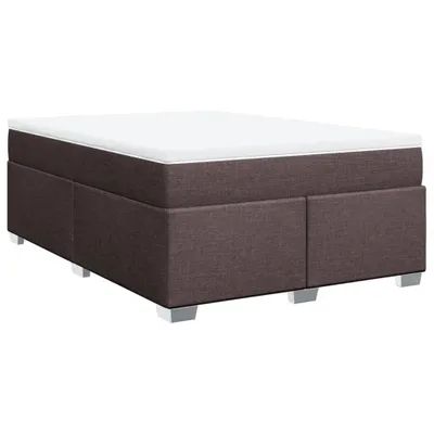 Produktbild von Boxspringbett mit Matratze Dunkelbraun 160x200 cm Stoff