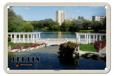 Produktbild von Blechschild Städte Berlin Deutschland Lietzensee Deko 18x12cm Schild