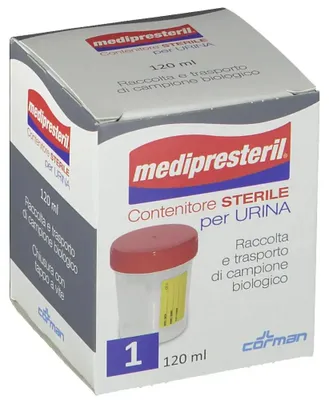 Immagine prodotto di Contenitore Urina Con Tappo Medipresteril Capacita' 120Ml
