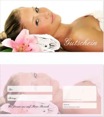 Produktbild von 50 Stück Geschenkgutscheine (Wellness-609) - Gutscheinkarten Gutscheine für Bereiche Massage, Wellness, Erholung, Entspannung oder Kosmetik und Reisen