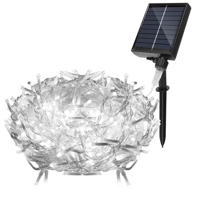 Obrázok produktu pre Jopassy 15M 600LEDs solárne rozprávkové svetlá vonkajšie LED rozprávkové svetlá LED rozprávkové svetlá vianočné svetlá IP44 vodotesné studené biele