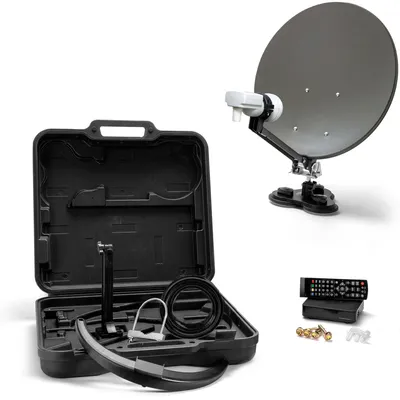 Obrázok produktu pre Xoro SAT200301, 10,7 - 12,75 GHz, 58 dBi, Offset, Horizontálna/vertikálna polarizácia, Antracit, 455 mm