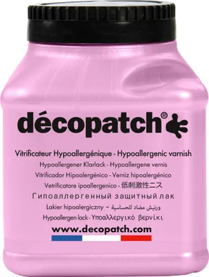 Produktbild von Décopatch VAHY180AC - Flasche Hypoallergener Klarlack Schutzlack, für alle Oberfläche, schnelltrocknend, 180 ml, 1 Stück