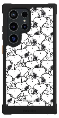 Produktbild von NIVOCASE Hülle für Samsung Galaxy S24 Ultra  Stoßfeste Handyhülle NIVOmax Case Schwarz Muster Peanuts Snoopy
