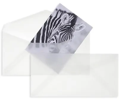 Produktbild von Briefumschläge Offset transparent DINlang 90g/qm NK VE=100 Stück weiß