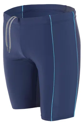 Produktbild von Aquarti Herren Lange Badehose mit Kontrast-Paspel Jammer, Farbe: Dunkelblau / Blau, Größe: XXL