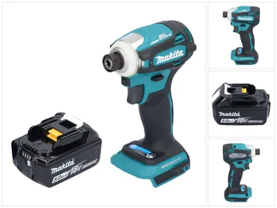 Image de Makita DTD 172 T1 Clé à choc sans fil 18 V 180 Nm 1/4'' Brushless + 1x batterie 5,0 Ah - sans chargeur