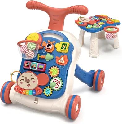 Image de Voiturette d'éveil 3-en-1 pour bébés - Bleue
