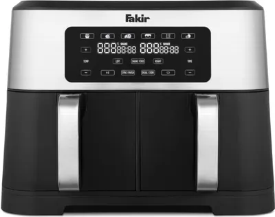 Produktbild von Fakir Premium Chefry, Heißluftfritteuse, 8,5 l, Doppel, Schwarz, Eigenständig, 2800 W