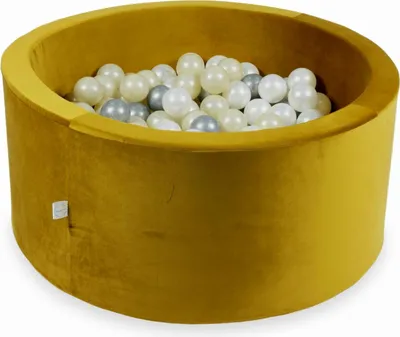 Produktbild von Bällebad 300 Stück 90x40 Velvet Gold: Hellgold, Silber, Perle