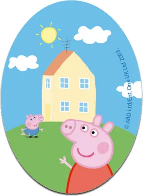 Produktbild von Peppa Wutz © Oval Haus - Aufnäher, Bügelbild, Aufbügler, Applikationen, Patches, Flicken, Zum Aufbügeln, Größe: 11 x 8 cm