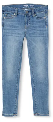 Productafbeelding van A. Essentials meisjes skinny jeans van stretchstof, lichtblauwe wassing, maat 6 jaar