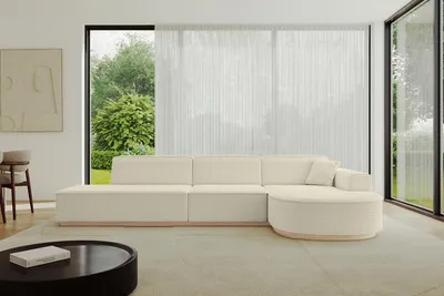 Produktbild von ALTDECOR Ecksofa in L-Form ARRIO-L2 - 328x171x83 cm Beige - Corner Sofa Bett Eckcouch Couch Wohnlandschaft Cauchsofa