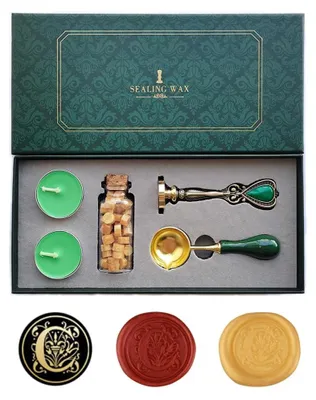 Produktbild von Omgoods - Elegante Buchstaben C, Siegelstempel-Set - Vintage-Siegelwachs-Set