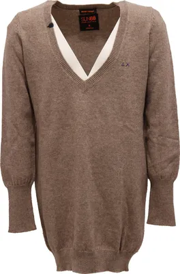 Produktbild von 2339Z maxi maglione bimba girl SUN 68 oversize brown mix wool/cashmere sweater