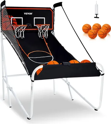 Zdjęcie produktu dla Koszykówka arcade 2-osobowa składana do domu z 5 piłkami do gry