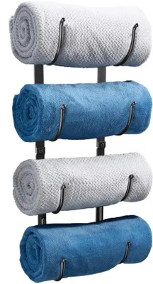 Produktbild von Azomor®️ Platzsparender Wand-Handtuchhalter mit vier Ebenen für Badezimmer und mehr