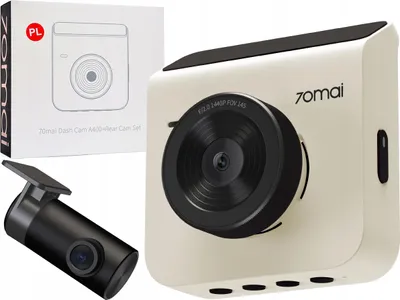 Zdjęcie produktu dla Dash + Rear Camera 70mai A400, 2K, Wi-Fi, 2inch LCD, Ivory