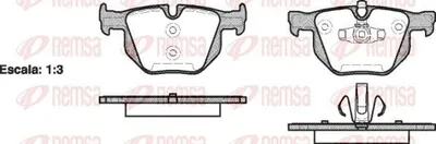 Produktbild von REMSA 0381.70 Bremsbeläge Satz Hinten Bremsklötze für BMW 3 Touring (E91) 3 Limousine (E90) X1 (E84) 3 Coupe (E92) 3 Cabrio (E93)