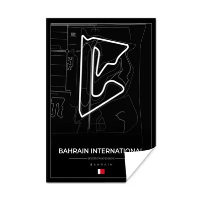 Produktbild von MuchoWow® Poster Formel 1 - Rennstrecke - Bahrain International Circuit - Bahrain - Rennstrecke - Schwarz 40x60 cm - Plakate für die Wand - Poster Babyzimmer